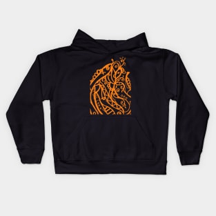 Very beautiful decorative orange abstract lines Kids Hoodie